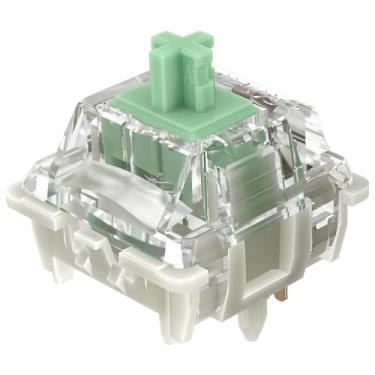 Imagem de Interruptores de teclado Gateron Baby Kangaroo 2.0, pré-lubrificados, 59gf, interruptores táteis pesados de 5 pinos com haste guia de luz/mola de dois estágios/pino aprimorado/digitação rápida para