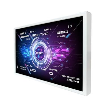 Imagem de VSDISPLAY Monitor LCD branco de 10,1 polegadas 1280 x 800 IPS PC Case Monitoramento de tela GPU CPU RAM dados, como tela secundária para PC, capa de computador, laptop