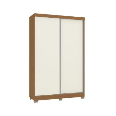 Imagem de Guarda Roupa 2 Portas de Correr e 2 Gavetas c/ Pés CB02N571 Flex Canela/Canela ou Off White - Kappesberg