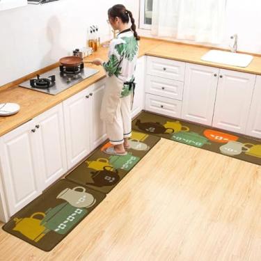 Imagem de Jogo Passadeira E Tapetes De Cozinha 3 Peças Kitchen Antiderrapante (Estampa 05)