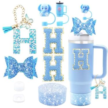 Imagem de Liangang Conjunto de acessórios de copo de 9 peças para Stanley 850 g 1,134 g, incluindo 2 peças Stanley capa de palha e bota, tampa à prova de derramamento, pingente de alça, canudo de laço, 2 peças