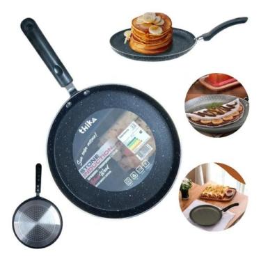Imagem de Frigideira Tapioqueira Panquequeira Com Indução 26Cm - Preta - Thika