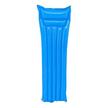 Imagem de Colchão Inflável Bronzeador Boia Grande Praia Piscina (Azul)