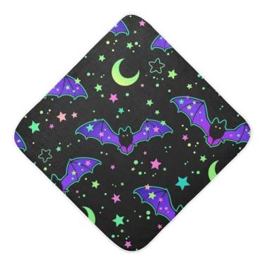 Imagem de YETTASBIN Toalha de bebê morcego de Halloween, toalha de banho com capuz de algodão absorvente ultra macio para bebê recém-nascido menino, menina, criança, presente de registro infantil - 89 x 89