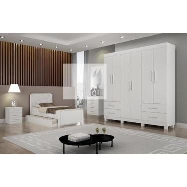 Imagem de Guarda Roupa Recife Gold 6 Pts Branco - Leifer - Leifer Móveis Ltda