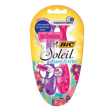 Imagem de Barbeador descartável Soleil Shave e Trim 2un + aparador Bic