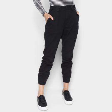 Imagem de Calça Jogger Sarja Cambos Cintura Alta Feminina-Feminino