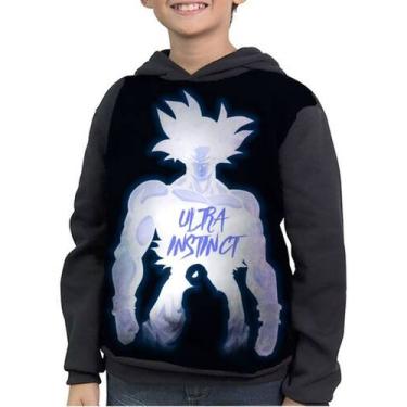 Imagem de Casaco Moletom Infantil Ultra Instinct Dragon Ball - smoke, Preto, 12