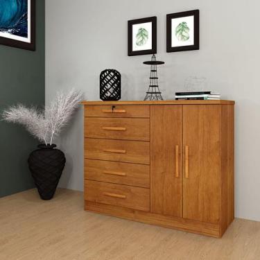Imagem de Cômoda para Quarto 2 Portas 5 Gavetas - Istambul-Cinamomo - Tcil Móvei