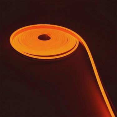 Imagem de Fita Led Mangueira Neon 5 Mts Iluminação Silicone Flexível Corte 2.5 Cm - Laranja