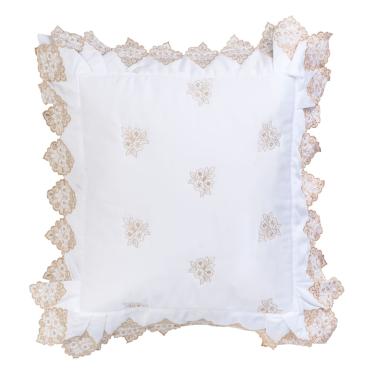 Imagem de Almofada Decorativa Bordada 400 fios Sensualle Branco Vilela Enxovais 2 peças