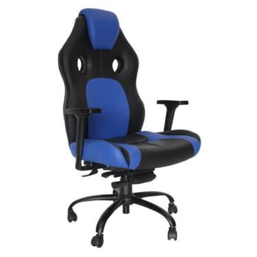 Imagem de Poltrona Gamer Giratória com braço Linha Gamer Racing Azul
