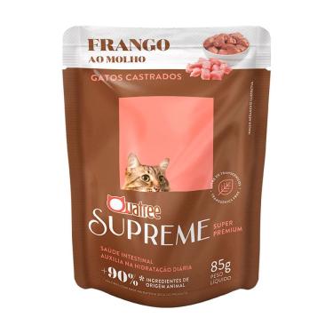 Imagem de Ração Úmida para Gatos Castrados Quatree Supreme Super Premium Frango ao Molho 85g