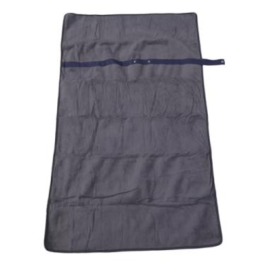 Imagem de Cobertor elétrico de aquecimento alimentado por USB fibra de poliéster ajustável para atividades ao ar livre de acampamento (cinza escuro)