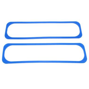 Imagem de 2 PÇS/SET Tampa de válvula de parafuso central azul juntas de borracha compatíveis com bloco pequeno Chevy SBC 5.0L 5.7L 305 350 1986-2002