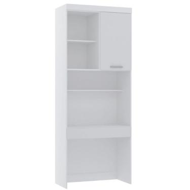 Imagem de Bancada De Estudos Modulada 90cm 1 Porta Alpes Luciane Móveis Branco Pf Com Branco Pf