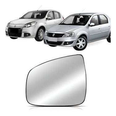Imagem de Lente Retrovisor LOGAN e SANDERO 2009 a 2014 SEM BASE - Refil, Esquerd