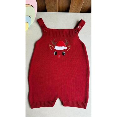 Imagem de Jardineira Romper Natal Rena Vermelho