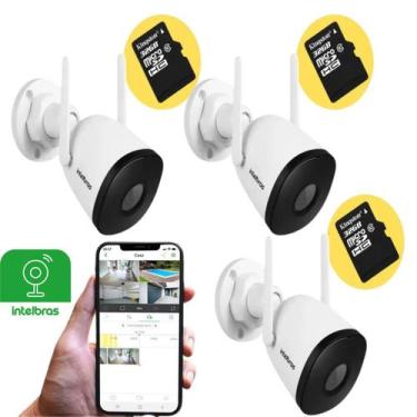 Imagem de Kit 2 Câmeras Im5 Wifi Full Hd Com Cartão 32gb Kingston - INTELBRAS