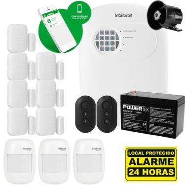 Imagem de Kit Alarme Intelbras Com 7 Xas + 3 Ivp 2000 Sem Fio