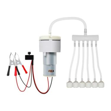 Imagem de Ioensy Bomba de ar elétrica para aquário, baixo ruído, com difusor de pedra de ar, acessórios, bomba de ar para aquário, e fácil de usar, Estilo 3