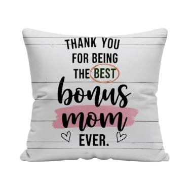 Imagem de wtisan Capa de almofada de presente para mãe, 45,7 x 45,7 cm, melhores presentes para mãe e filho, para o dia das mães, aniversário, Natal, fronha decorativa com envelope de presente