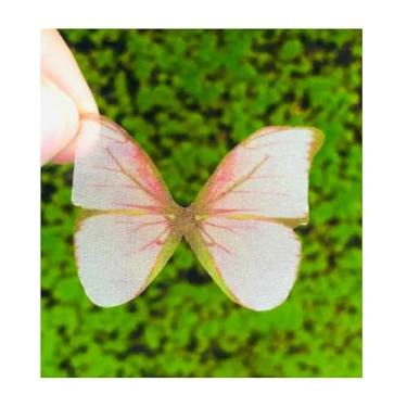 Imagem de Aplique Borboletas Seda - Escolha Sua Cor C/10 Unid [COR: Rosa]