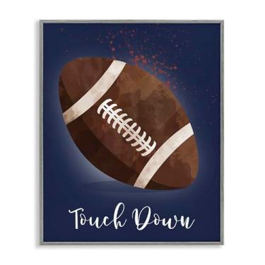 Imagem de Stupell Industries Arte giclée emoldurada preta Game On Touchdown, design por Christine Simpson Art, 20 x 16