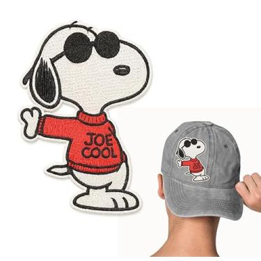 Imagem de Remendos de meme bordados engraçados com cachorro Beagle - Dream Dog Standing with Glasses Logo Patch - Bordado costurar ferro em sacos de crachá - Acessórios bonitos para uniformes