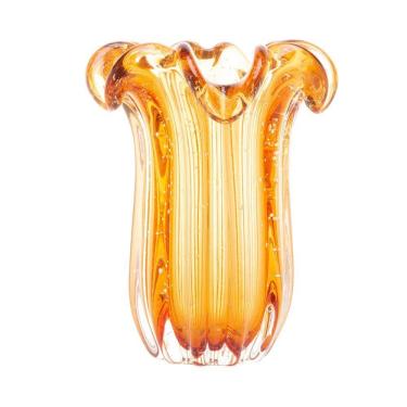 Imagem de Vaso Murano Vidro Italy Ambar 19×23,5cm Wolff