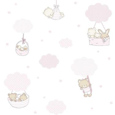 Imagem de Papel De Parede Treboli Balões Rosa 5802 - Rolo 10m X 0,53m