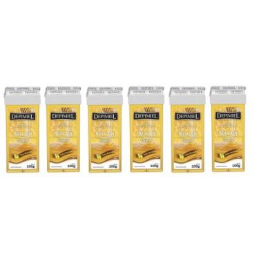 Imagem de Kit 6 Cera Depilatória Roll On Clássica 100g - Depimiel