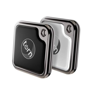 Imagem de Localizador de itens para rastreador de ar funciona para Apple Find My (apenas iOS) APP GPS Tracker Tag para cães, gatos, bagagem, chaves, mochila, mochila etc. (pacote com 2/preto e branco)