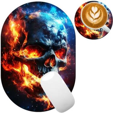 Imagem de TOEMZTFT Mouse pad pequeno, portátil, base de borracha antiderrapante à prova d'água, adequado para mouse sem fio, bandeja de teclado para laptop para homens e mulheres, viagem de escritório 18 x 27