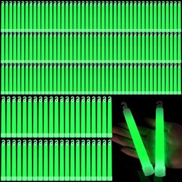 Imagem de Sotiff Bastões brilhantes de 15 cm grandes que brilham no escuro com duração de 12 horas para acampamento, caminhadas, festas ao ar livre, atividades de sobrevivência e tempestades blecautes (verde