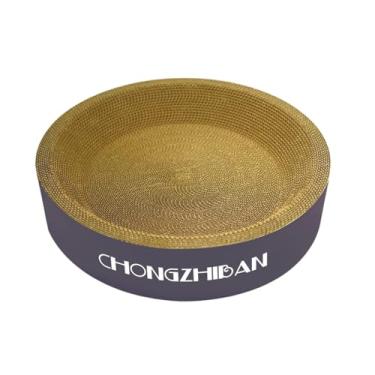 Imagem de IEUDNS Arranhador para gatos, tigela, cama para gatos, respirável, confortável, papelão ondulado, a arranhões, verão, almofada para arranhar, Azul-marinho