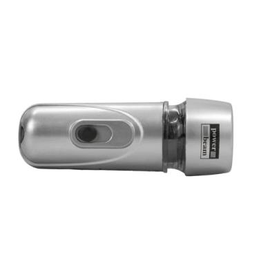 Imagem de Lanterna de LED para Bicicleta, Luz Dianteira e Traseira, Sinalizador com 7 Modos de Pisca, Plástico Prateado, 10cm x 3cm, Alimentação por Pilhas AAA