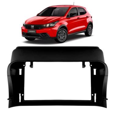 Imagem de Moldura Painel Central Multimidia 9 Polegadas Argo Cronos 2018 à 2024 Preta Som