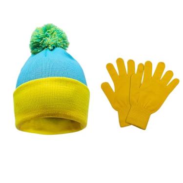 Imagem de Lumeifushi Gorro de tricô, chapéu de inverno, acessórios de fantasia, luvas vintage para cosplay de Halloween