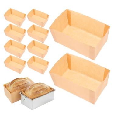 Imagem de Housoutil Forro de forma de pão, 50 peças de forros antiaderentes descartáveis de panela, copos de papel pré-formados para pão, bolos, torradas