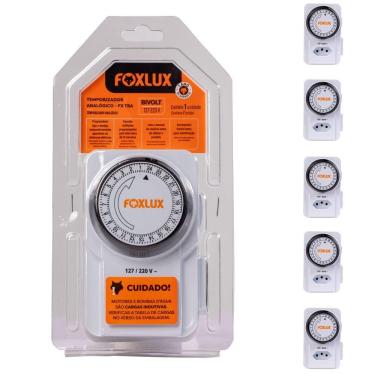 Imagem de Kit 6 Timer Temporizador Programador Analógico Bivolt Foxlux