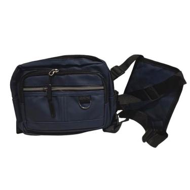 Imagem de Pochete Mochila Frontal Peito Tática Caminhada Ciclismo Celular Azul Escuro