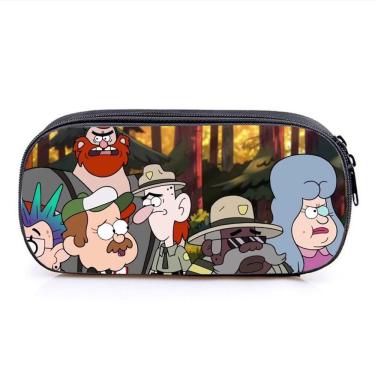 Imagem de Estojo de lápis Gravitys Falls Cartoon Anime de grande capacidade