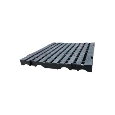 Imagem de Piso Plástico Estrado Vazado, 50x50cm, Polipropileno, Preto, Antiderrapante, Modular, 4cm Altura