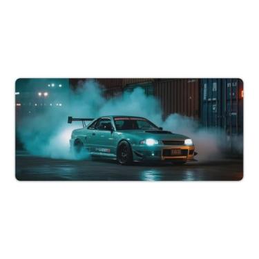 Imagem de HouLaiZhe JDM Car R32 Drift Pier Gaming Mouse Pads JDM Car Desk Pads Grandes Mousepads para Teclado Desktop Mat40x90cm