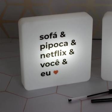 Imagem de Luminária Slim Box Amor Infinito LED Presente Romântico