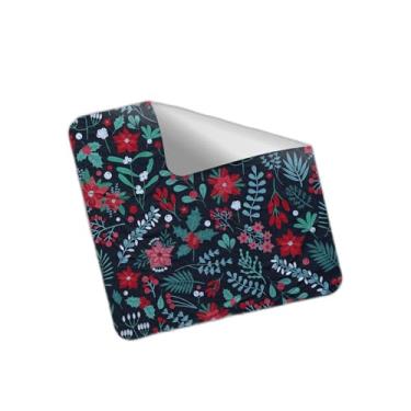 Imagem de Adesivos Redondos Natalinos 25 Unidades Floral com Azevinho - Tamanho 30x30cm