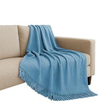 Imagem de Manta 2,40m x 1,80m Gigante Para Sofá Luxo King Tipo Capa Protetora Algodão- Revestimento Luxuoso para Sala de Estar(Azul)