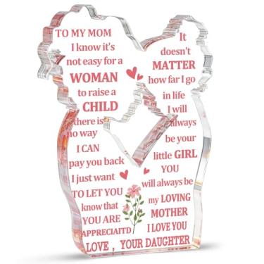 Imagem de Mãe de filha para filha, presentes de mãe e filhas, decoração de mesa, placa acrílica, presente exclusivo para mãe, mamãe