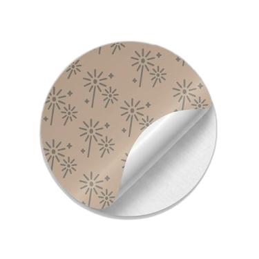 Imagem de Adesivos Redondos Para Decoração De Ano Novo 25 Unidades Estampa Fogos De Artifício - Tamanho 30x30cm